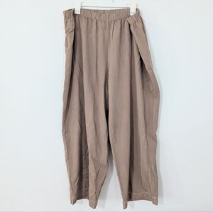 Hot Cotton By Marc Ware Pull On Elastic Waist Pants Straight Leg Brown 3X